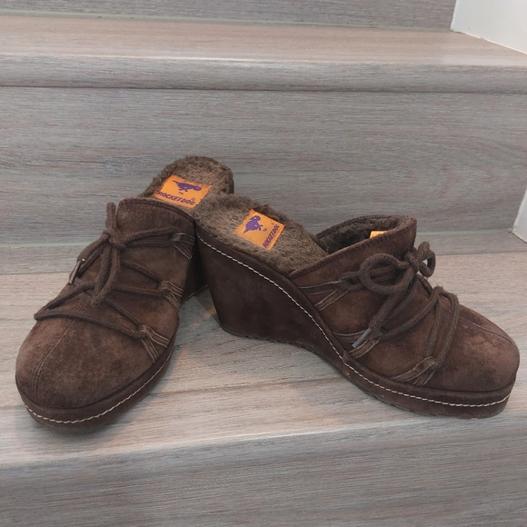 ROCKET DOG Woman Suede Clogs/wedges Size 7.5M - Picture 8 of 10